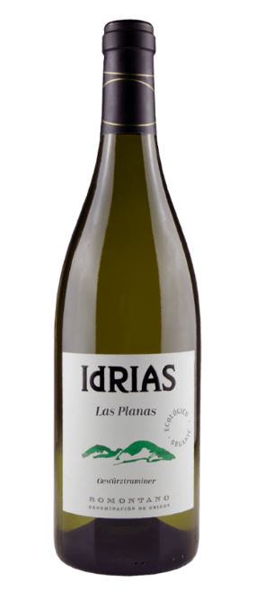 Vino blanco Idrias DO Somontano (Gewürztraminer) Bio.